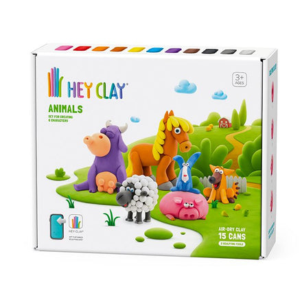 HeyClay Boetseerklei | Farm Animals (15 potjes)