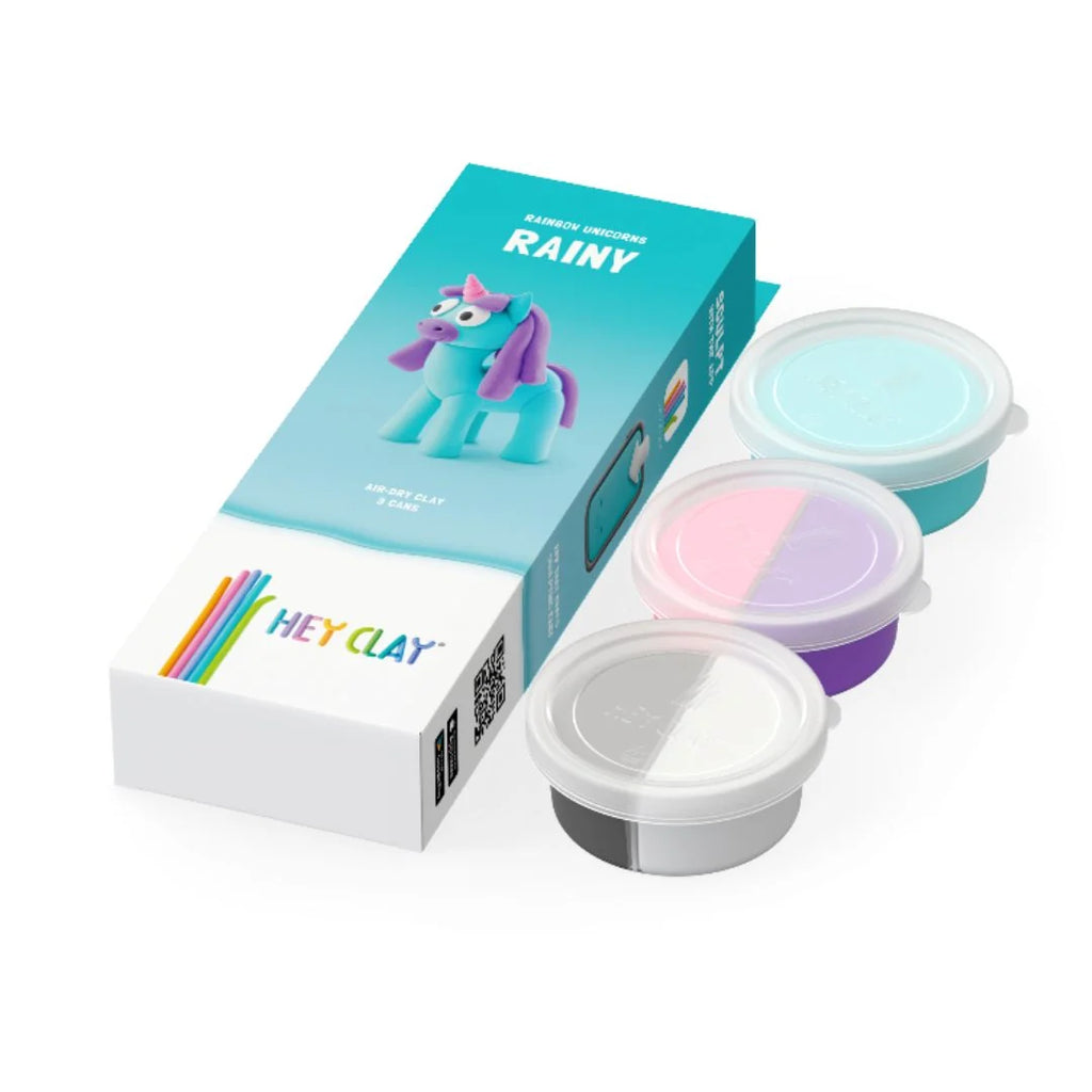 HeyClay Boetseerklei | Rainbow Unicorn Rainy (3 potjes)