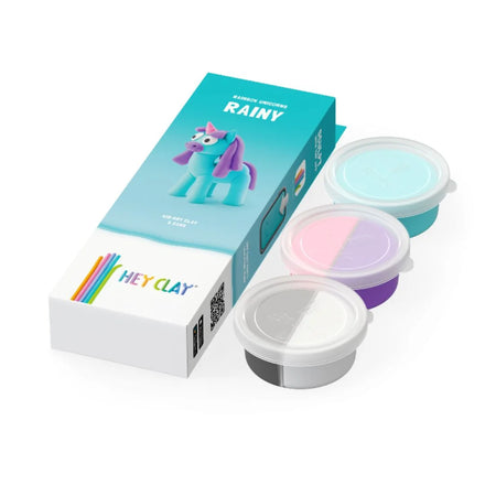 HeyClay Boetseerklei | Rainbow Unicorn Rainy (3 potjes)