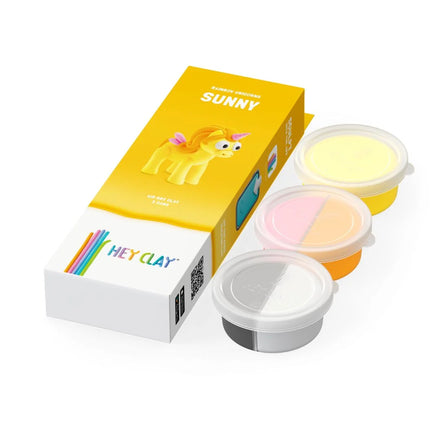 HeyClay Boetseerklei | Rainbow Unicorn Sunny (3 potjes)