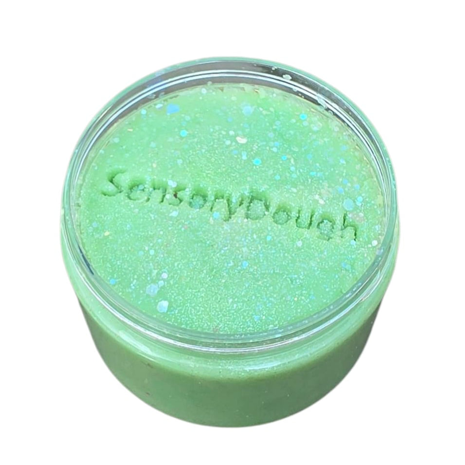 SensoryFun Klei Sensory Dough Glitter Groen, natuurlijke speelklei bij De Gele Flamingo