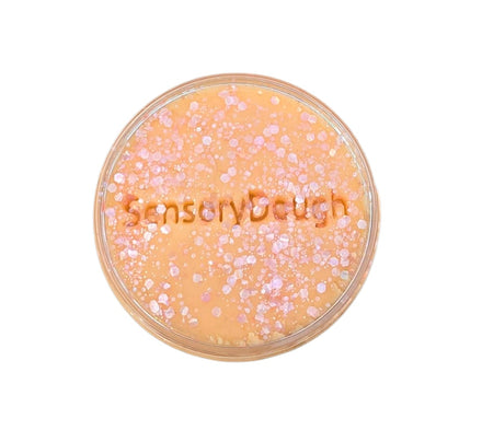 SensoryFun Sensory Dough Glitter Oranje voor creatief spel vanaf 3 jaar, van De Gele Flamingo