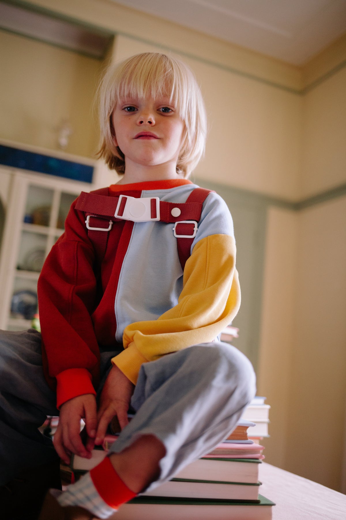 Sticky Lemon chest strap Twiggy Beige, verstelbare borstriem voor de schoolrugzak, bij De Gele Flamingo.