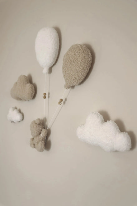 Little Loua Bouclé ballonnen wanddecoratie Big  | wit of beige