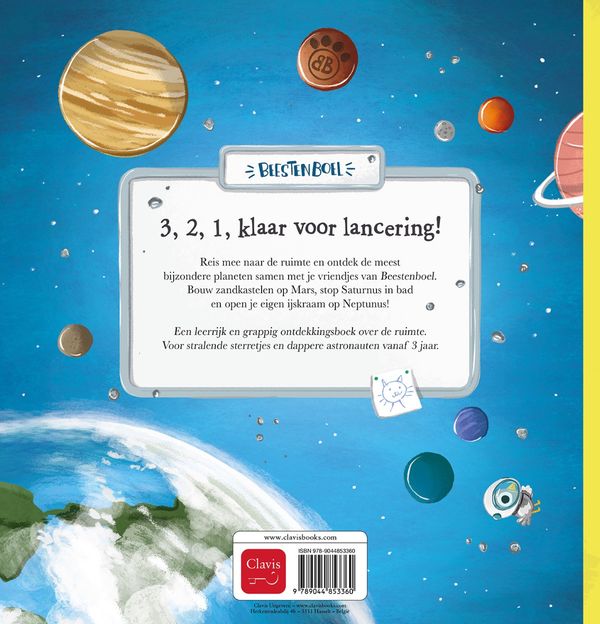 Clavis boekje In de ruimte, ontdekkingsboek vanaf 3 jaar bij De Gele Flamingo