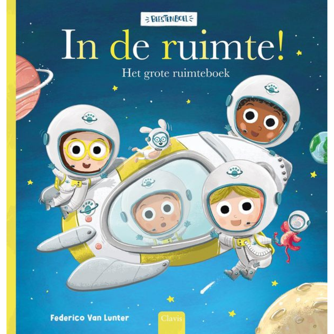 Clavis boekje In de ruimte, ontdekkingsboek vanaf 3 jaar bij De Gele Flamingo