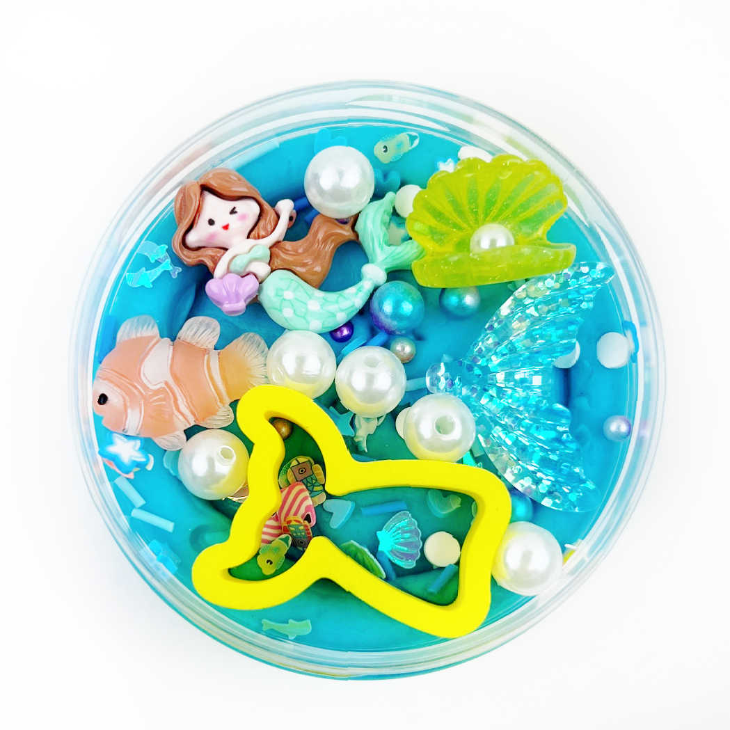Invitation to Imagine Mermaid Surprise Pot met Dutch Dough speelklei en zeemeerminaccessoires, De Gele Flamingo