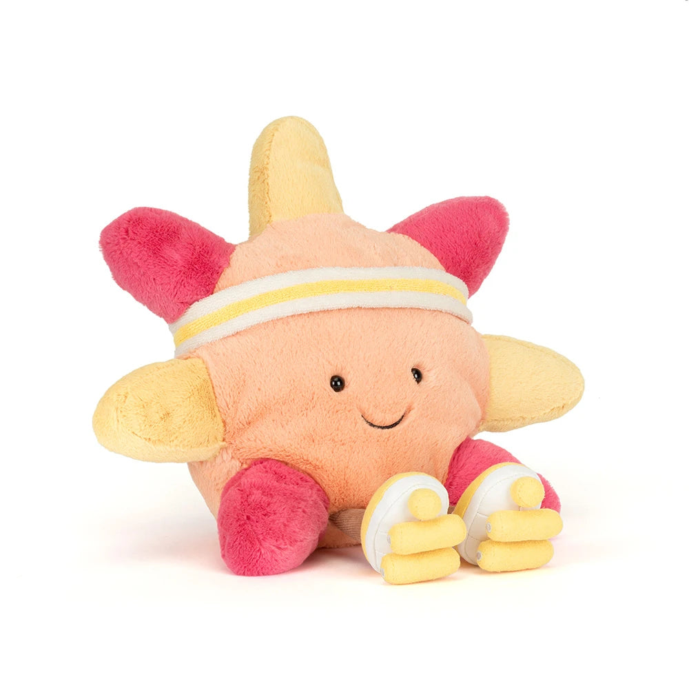 Jellycat Knuffel Amuseables Sun 'Roller Skates' in zachte pluche, bij De Gele Flamingo.