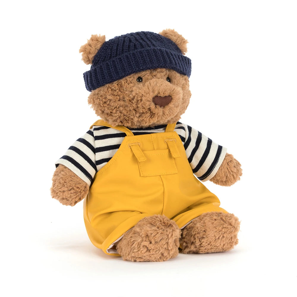 Jellycat Knuffel Bartholomew Bear in Seafarer Outfit, te koop bij De Gele Flamingo.