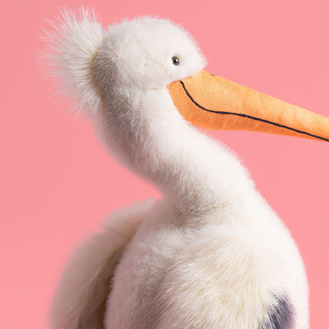 Jellycat Knuffel Keli Pelican in zachte pluche stof, te koop bij De Gele Flamingo.