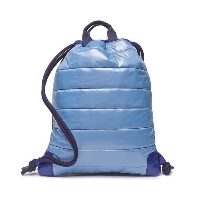 Jeune Premier City Bag zwemtas Puffer Blue printdetail met binnenvak
