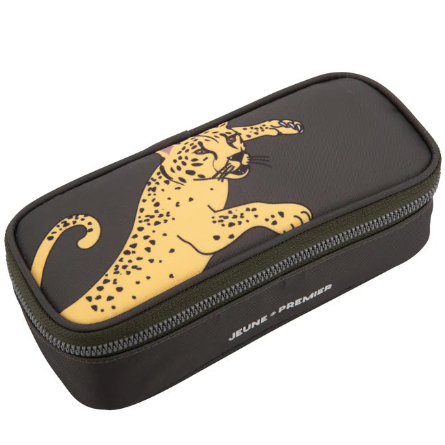 Jeune Premier Pennendoos met Cheetah-print uit 100% GOTS biologisch katoen, bij De Gele Flamingo