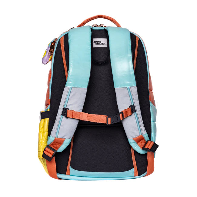 Jeune Premier New Bobbie Puffer Pastel Party rugzak detail schuine rits
