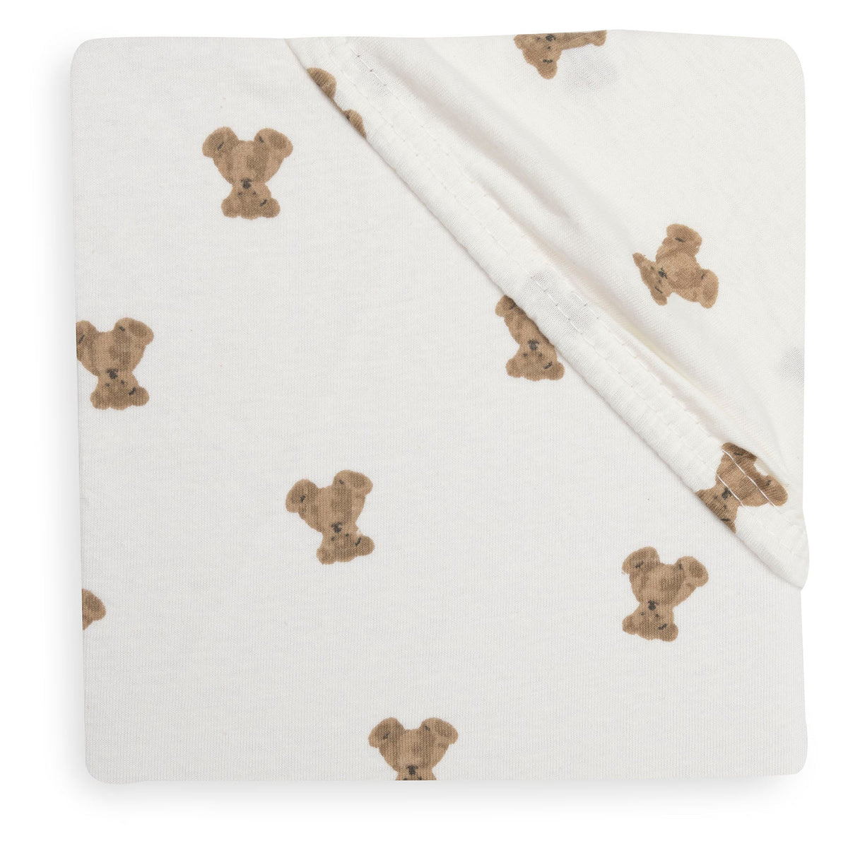 Jollein hoeslaken jersey met Mini Teddy Bear print voor een ledikantmatras