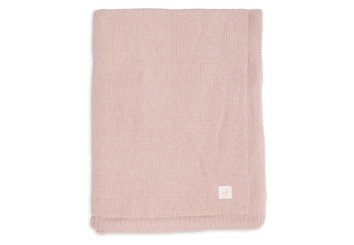 Beide zijden van de omkeerbare Jollein deken in Silk Rose