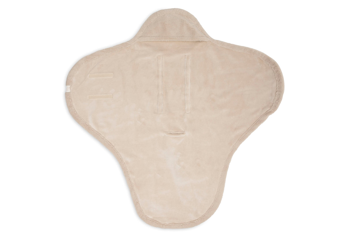Jollein wikkeldeken Fluffy in Sand met mutsje