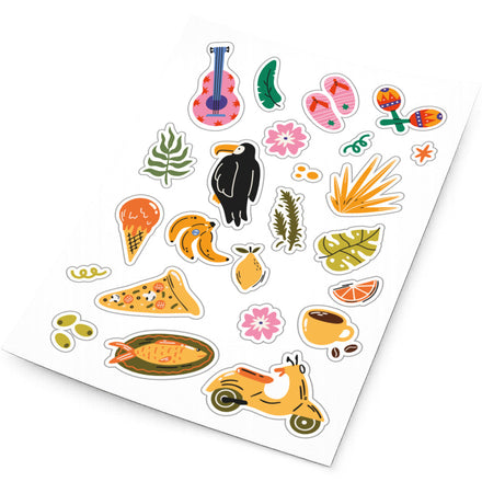 Kidywolf Kidydraw Kit Creatieve Set 6 Glitterstiften, het stickervel