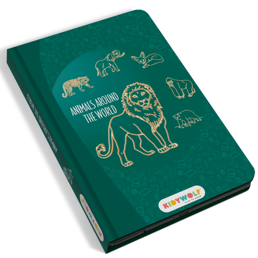 Kidywolf Kidydraw-Mini tekenbord dieren over de hele wereld - vooraanzicht
