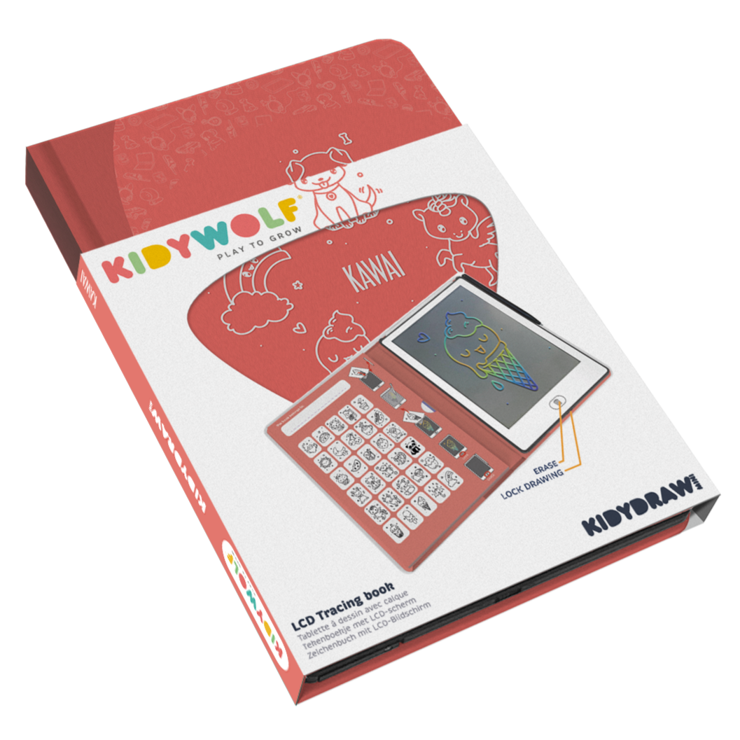 Kidywolf Kidydraw-Mini tekenbord Kawaii - vooraanzicht