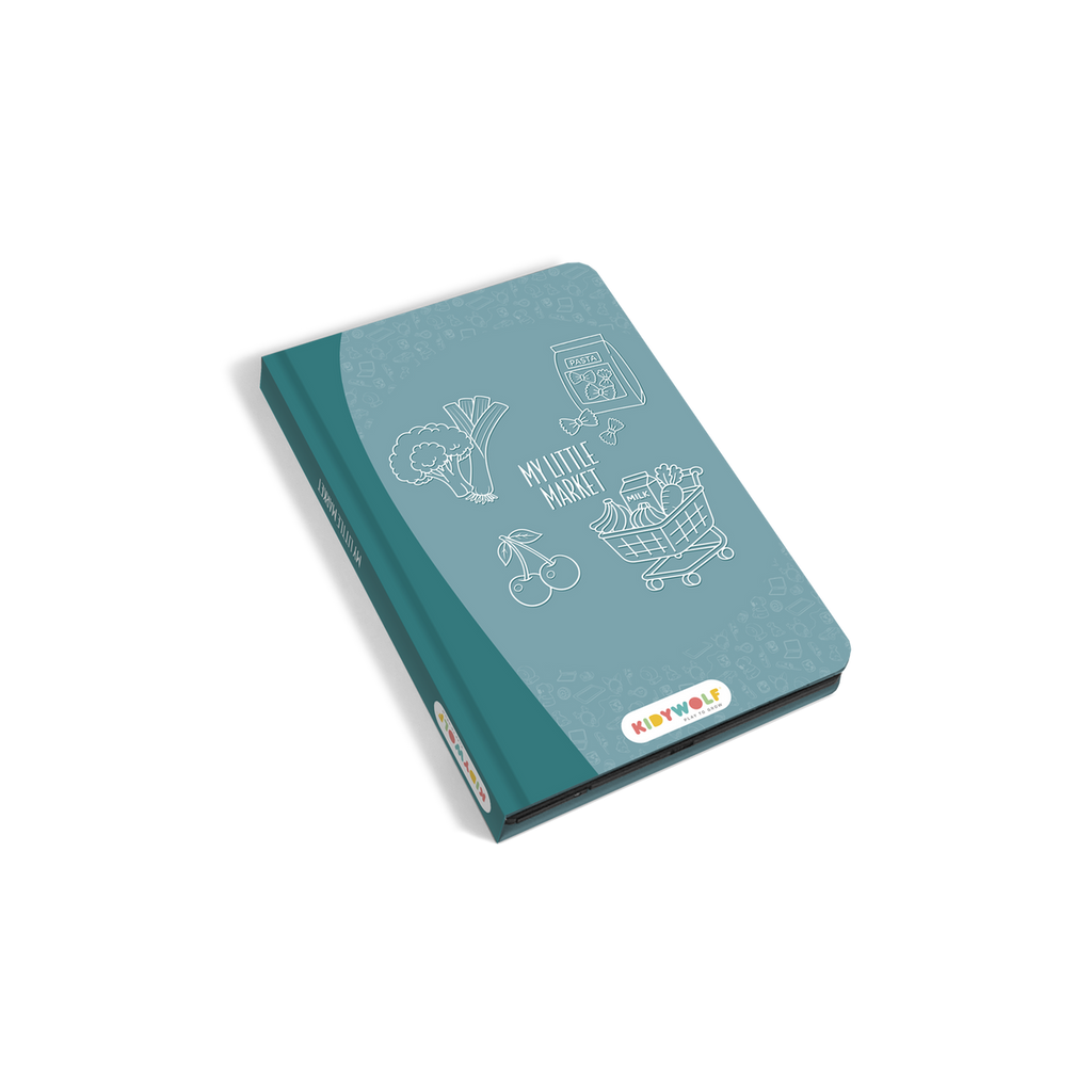Kidywolf Kidydraw-Mini Tablet 30 Tekeningen Tekenbord Mijn Kleine Marktje, het tekenbord van een andere kant