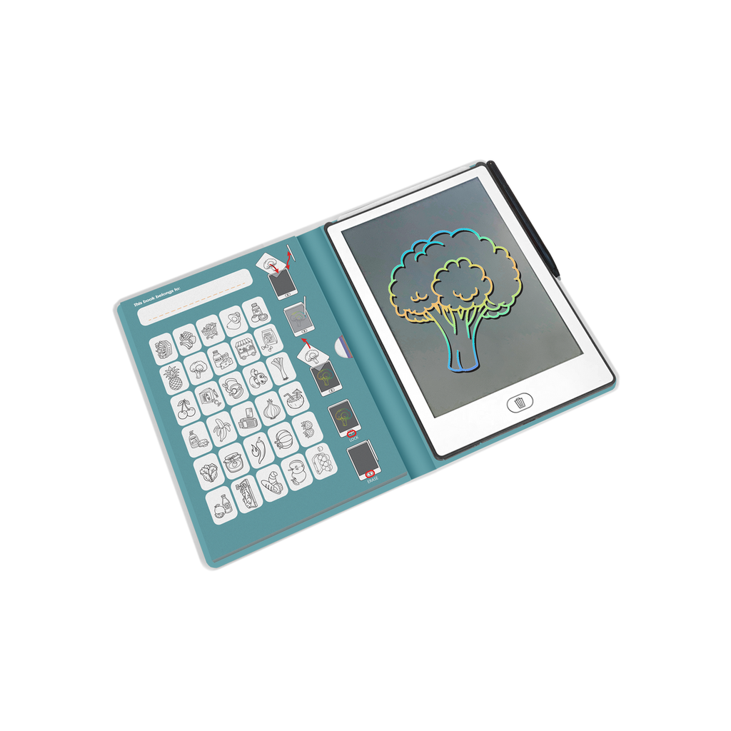 Kidywolf Kidydraw-Mini Tablet 30 Tekeningen Tekenbord Mijn Kleine Marktje, derde productfoto van het bord