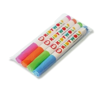 Kidywolf Kidymarkers - set van 4 fluorescerende krijtstiften
