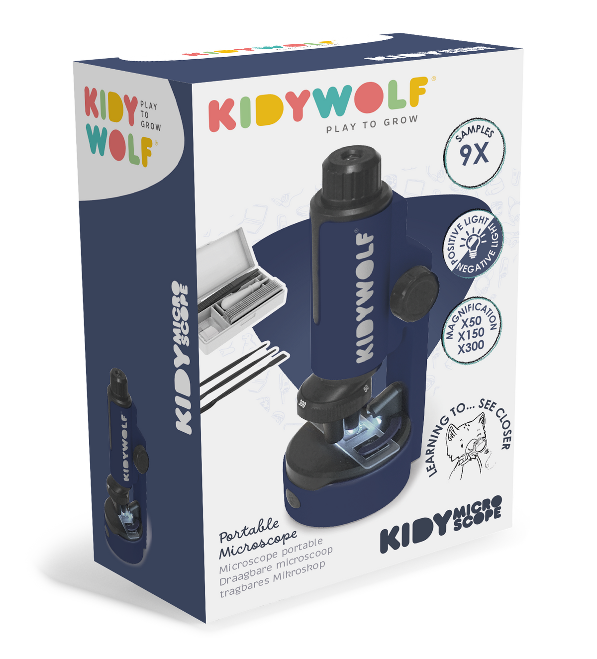 Kidywolf kindermicroscoop blauw - productfoto