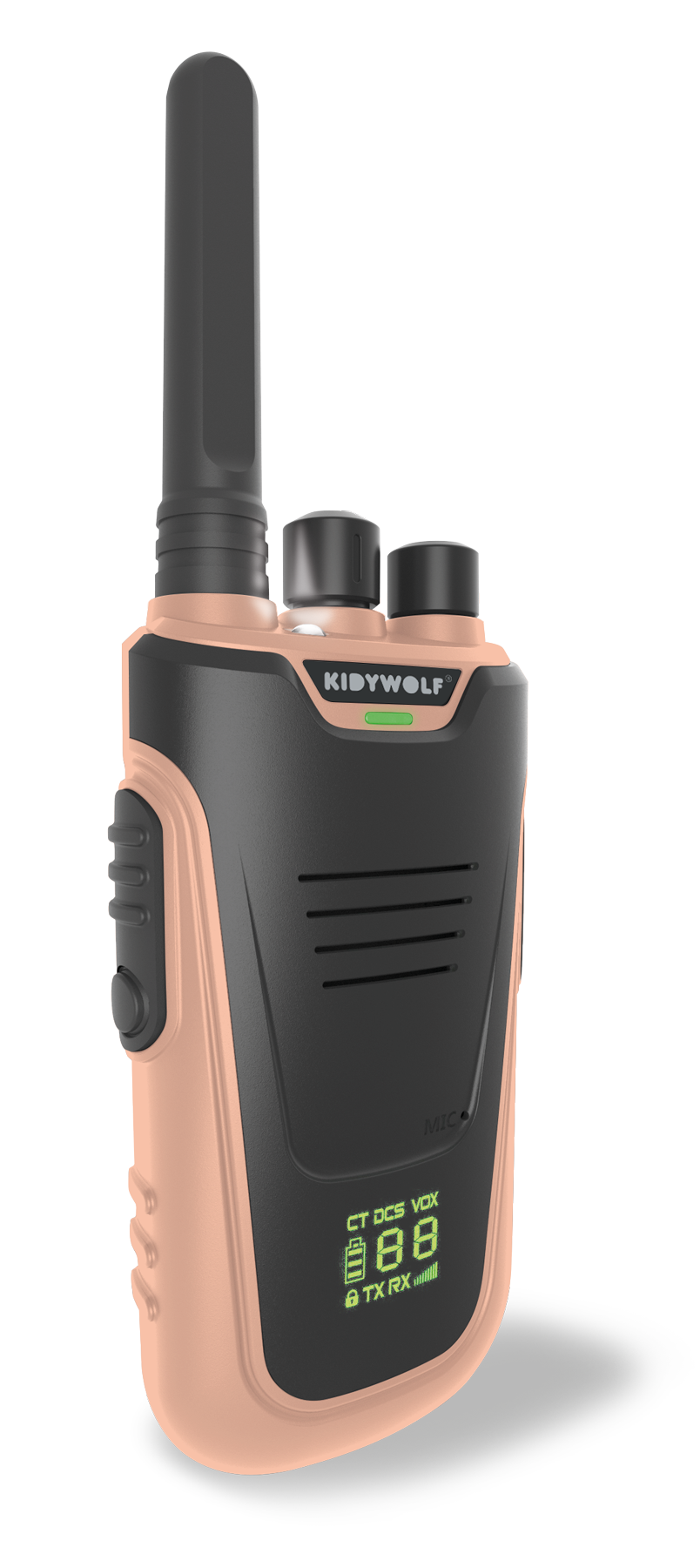 Kidywolf Kidytalk walkie talkie set nude en cyaan - vooraanzicht
