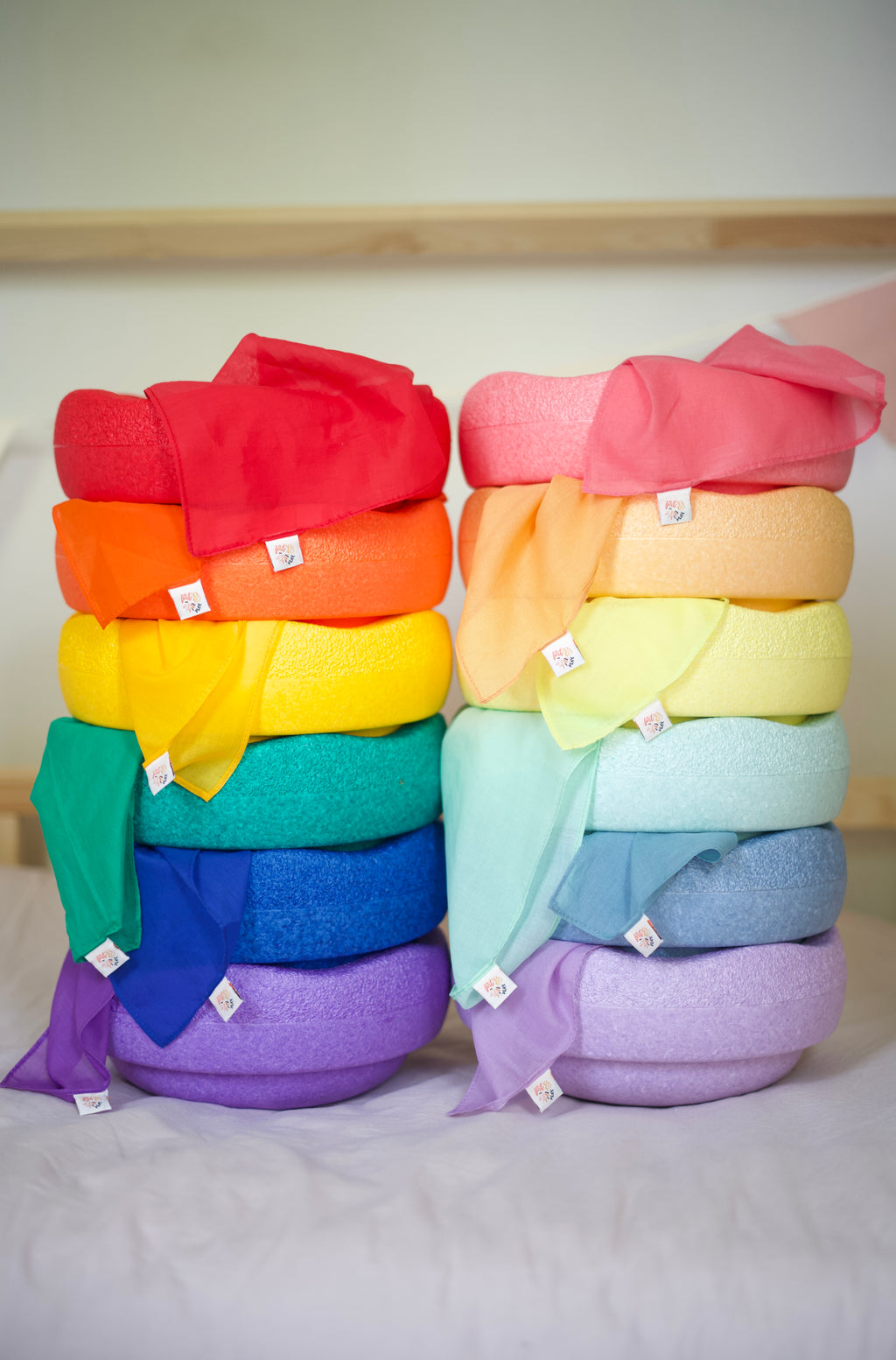 Pit & Play Pastel Speeldoek 48x48cm | Oranje