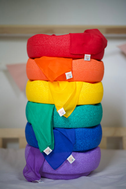 Pit & Play Regenboog Speeldoek 48x48cm | Groen
