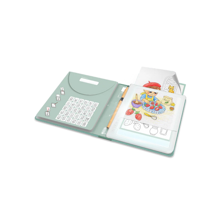 Kidywolf Kidydraw Pad Food - open magnetisch boekje met designs