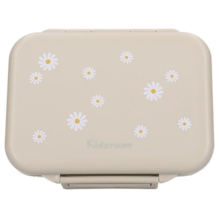 Kidzroom lunchbox Nostalgia met retro madeliefjesprint, stevig RVS bij De Gele Flamingo