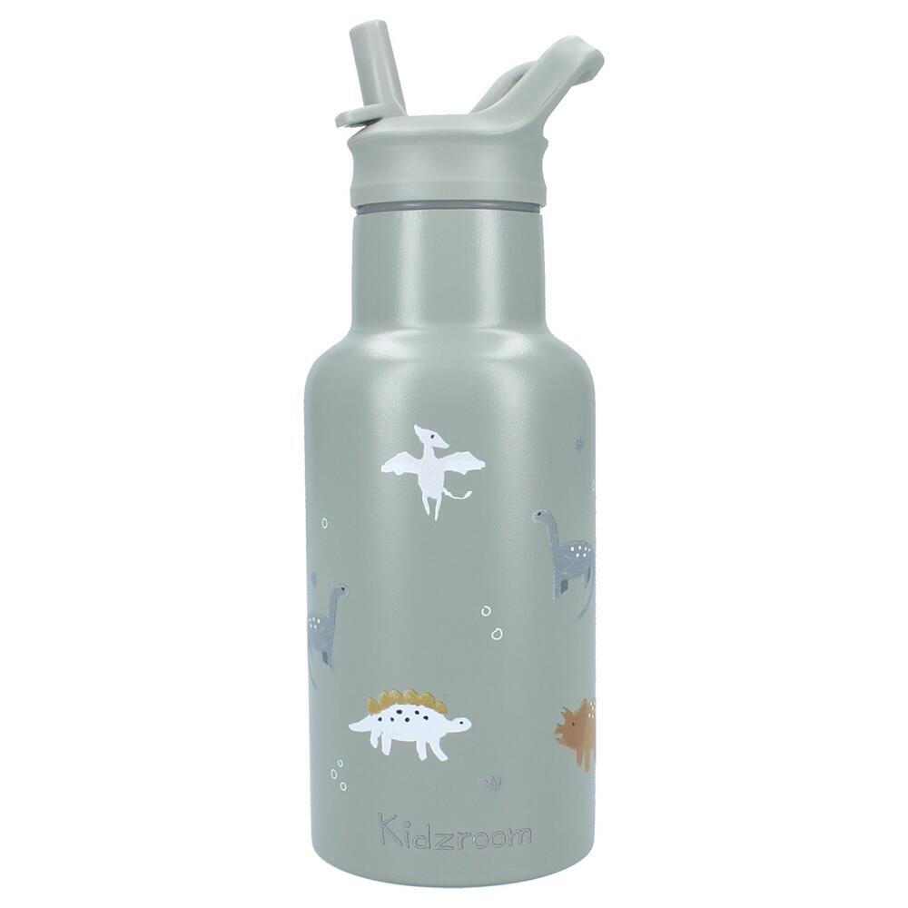 Kidzroom RVS Thermo Drinkfles 350ml | Small Talk Groen Dino