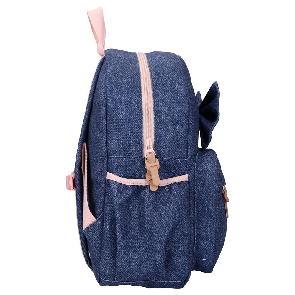 Kidzroom rugzak Blossom and Bows blauw 36x27cm vooraanzicht met strik