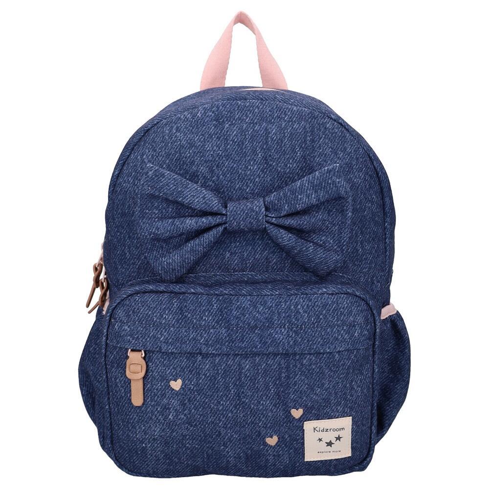 Kidzroom rugzak Blossom and Bows blauw 36x27cm vooraanzicht met strik