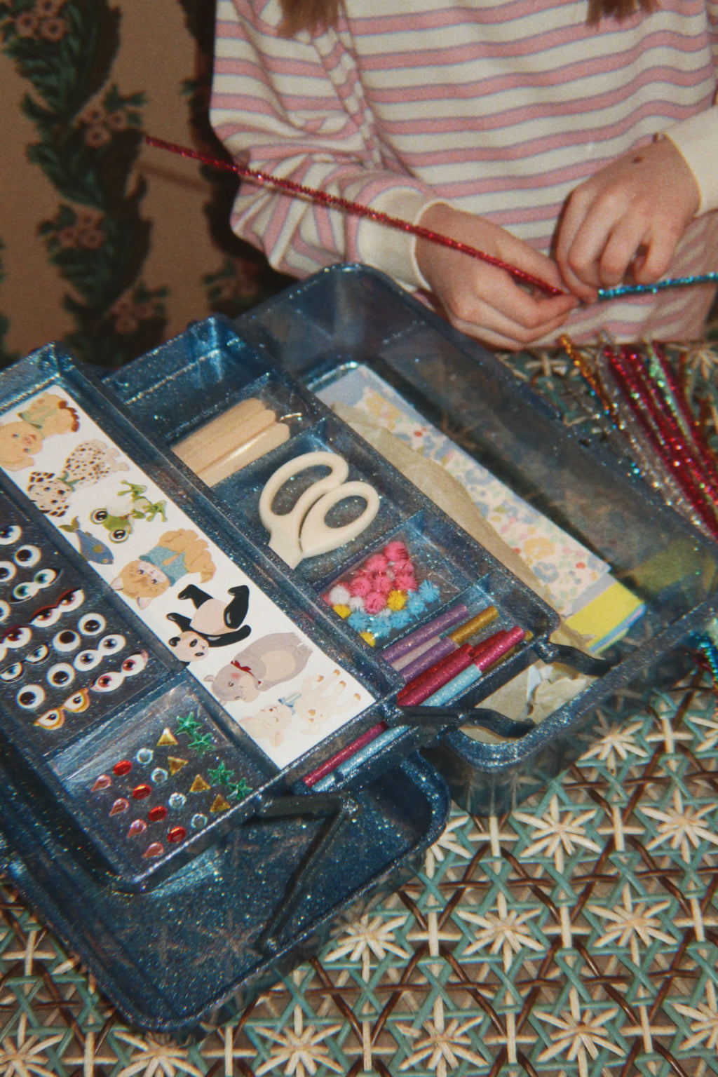 Konges Sløjd Creative Hobby Caddy | Glitter Blue