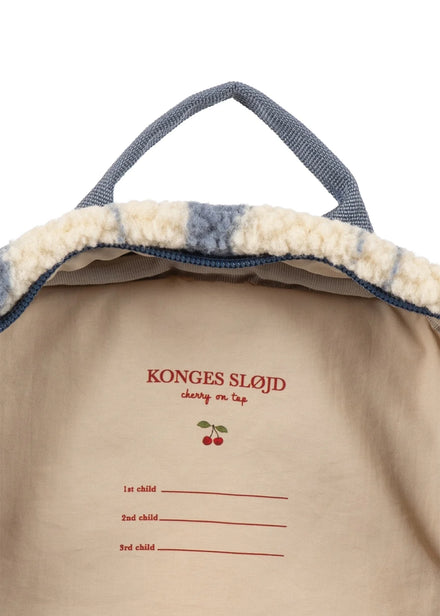 Konges Sløjd Jody Teddy Mini Rugzak Swan met verstelbare borstband voor comfort, bij De Gele Flamingo