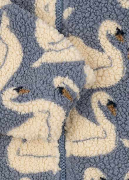 Konges Sløjd Jody Teddy Winterjas Swan van 100% gerecycled polyester, bij De Gele Flamingo
