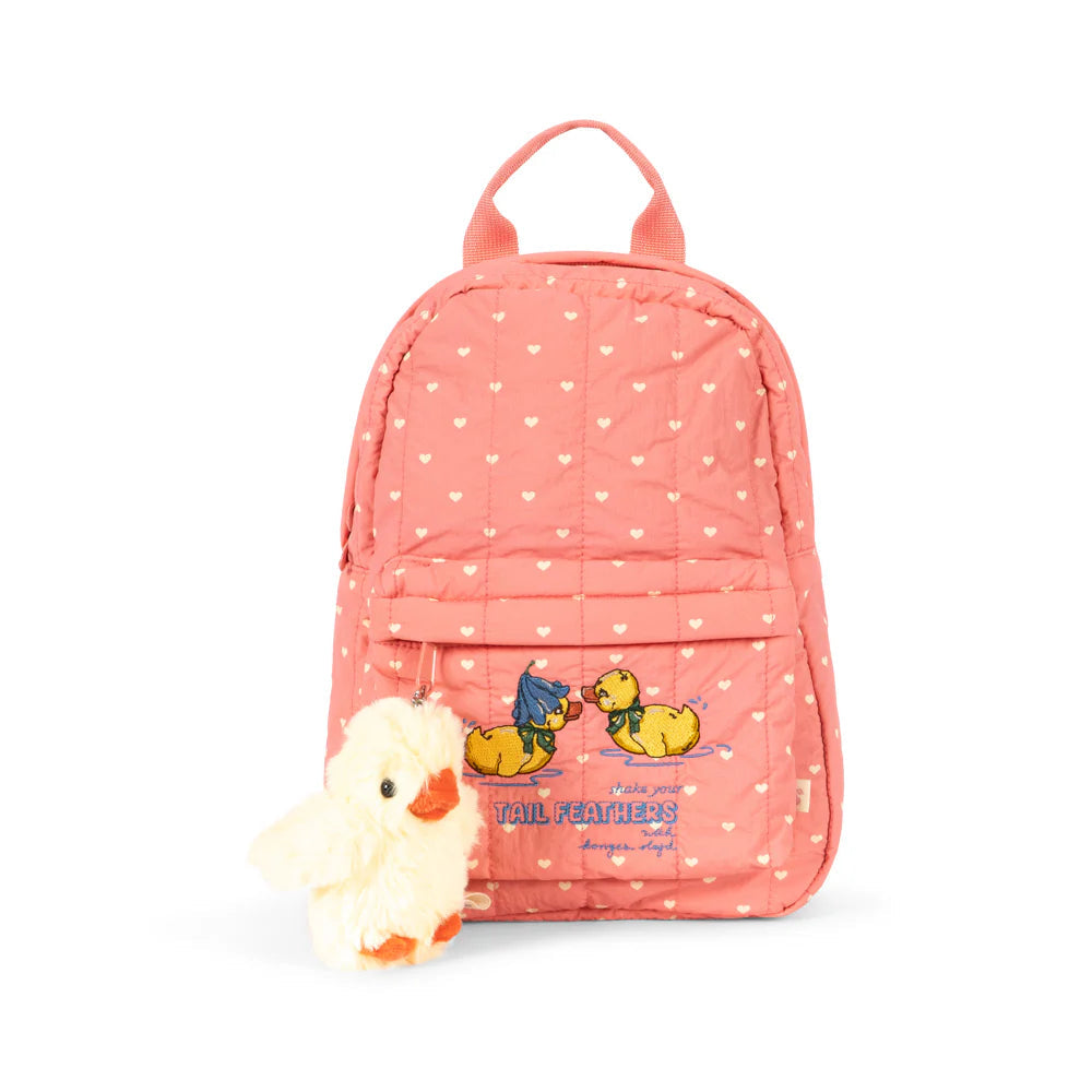 Konges Sløjd Juno Mini Rugzak in Coeur Feathers, compacte kinderrugzak, bij De Gele Flamingo