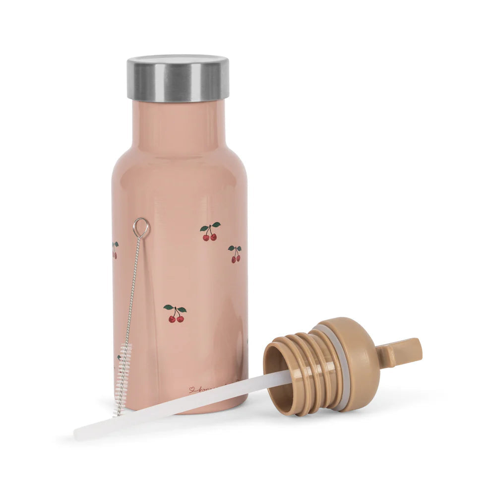 Konges Sløjd RVS thermo drinkfles 350ml in Cherry Pink, vooraanzicht van de thermosfles