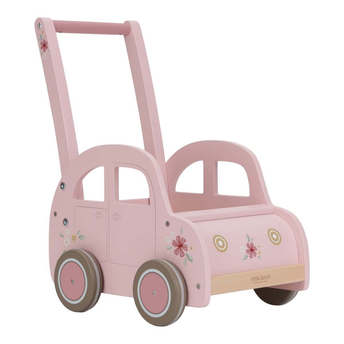 * Little Dutch Houten Vintage Duwkar Loopwagen | Pink