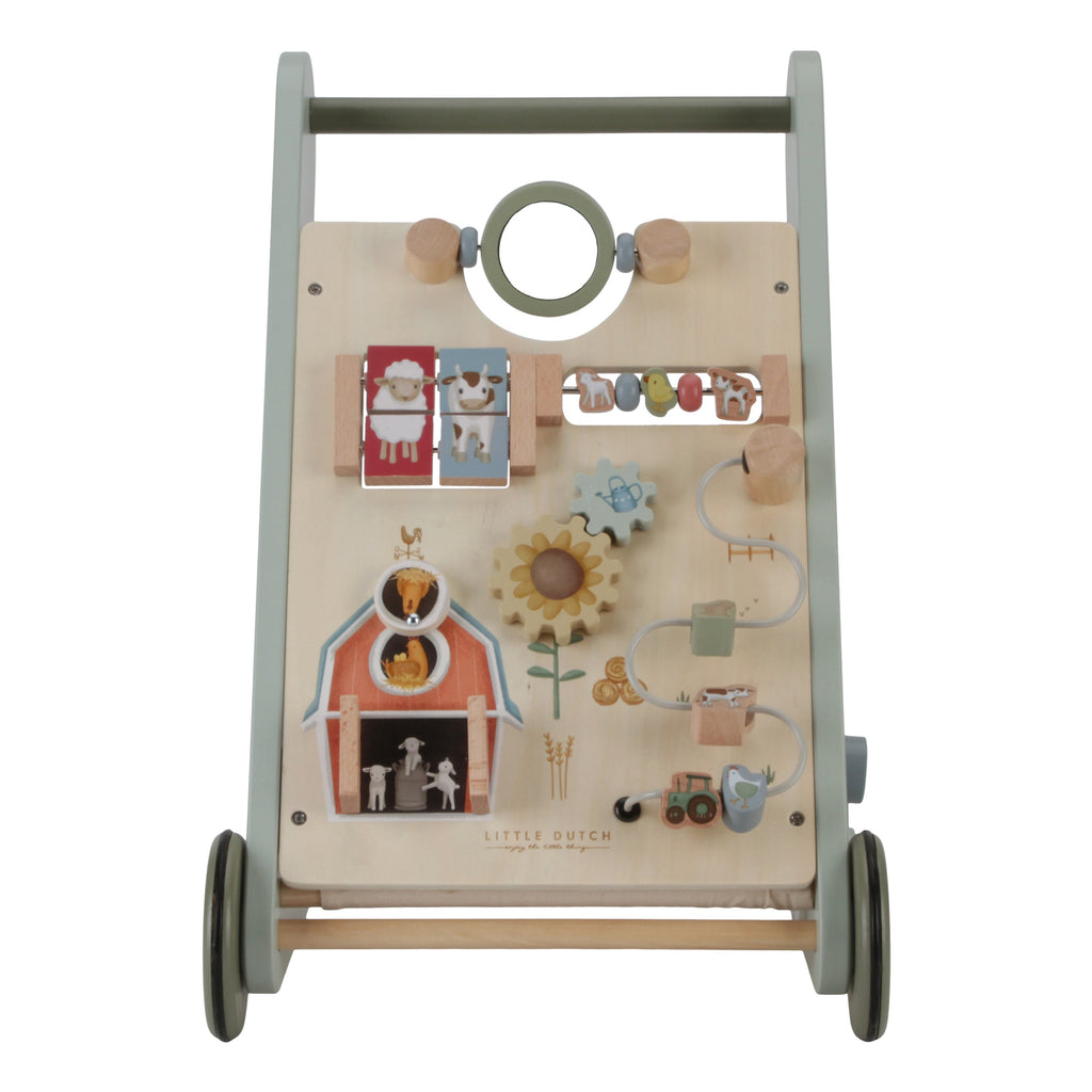 * Little Dutch Houten Activiteiten Loopwagen FSC Little Farm