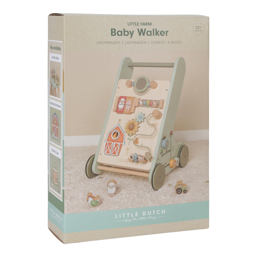 * Little Dutch Houten Activiteiten Loopwagen FSC Little Farm