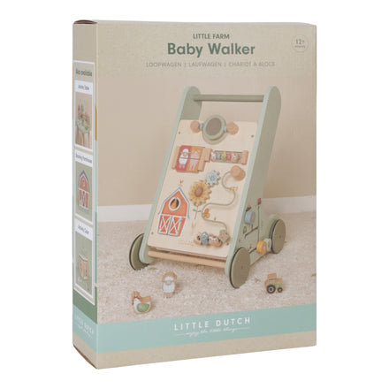 * Little Dutch Houten Activiteiten Loopwagen FSC Little Farm