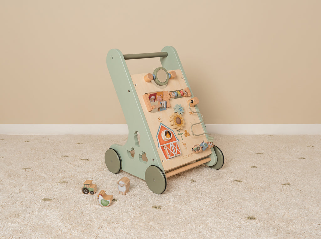 * Little Dutch Houten Activiteiten Loopwagen FSC Little Farm