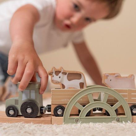 * Little Dutch Houten Treinset | Little Farm