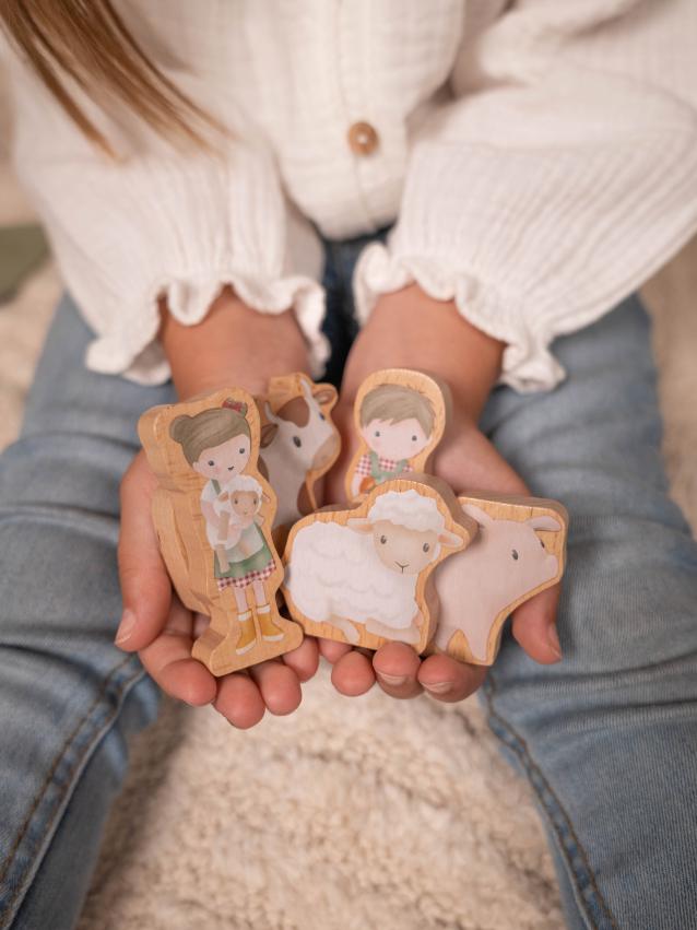 * Little Dutch Houten Treinset | Little Farm