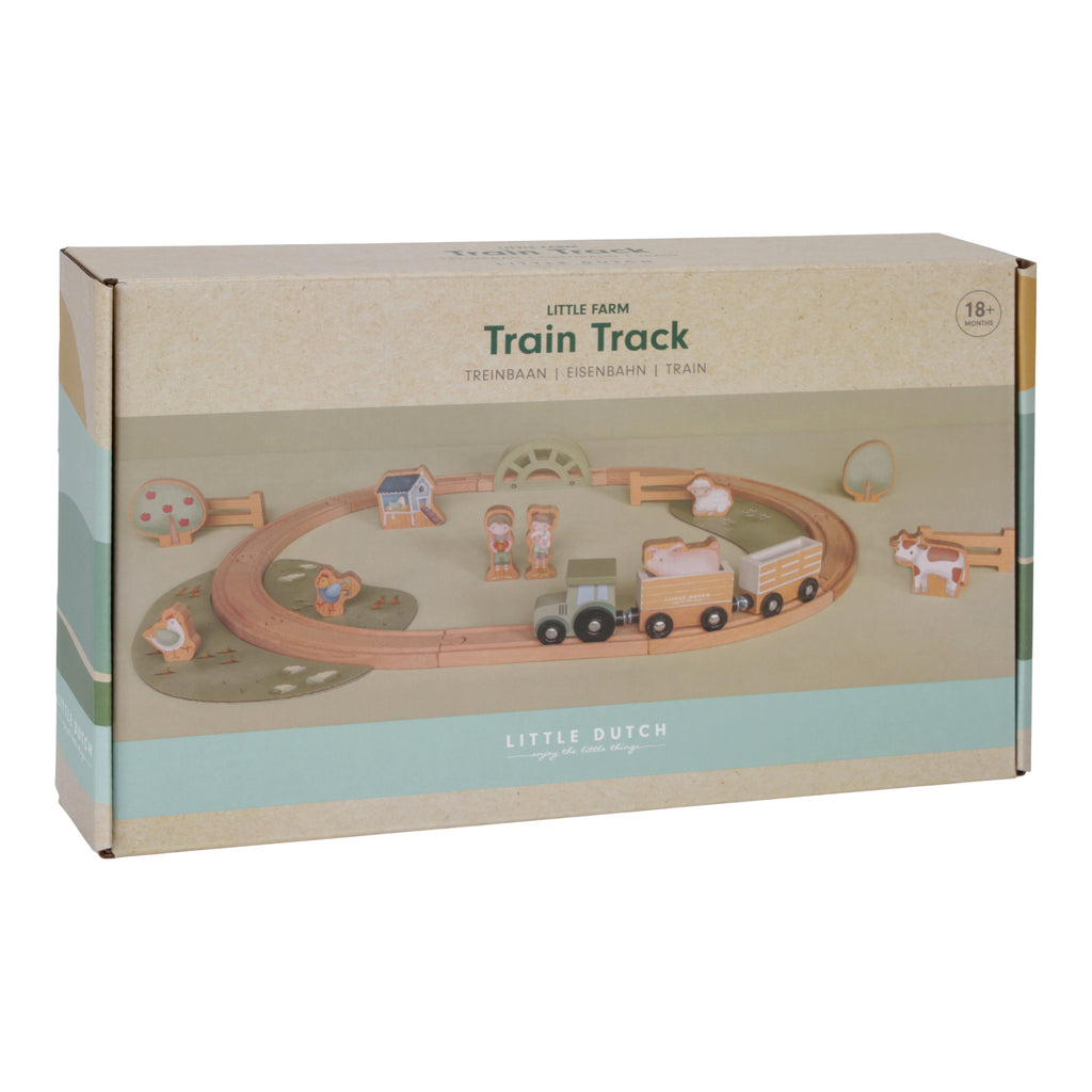 * Little Dutch Houten Treinset | Little Farm