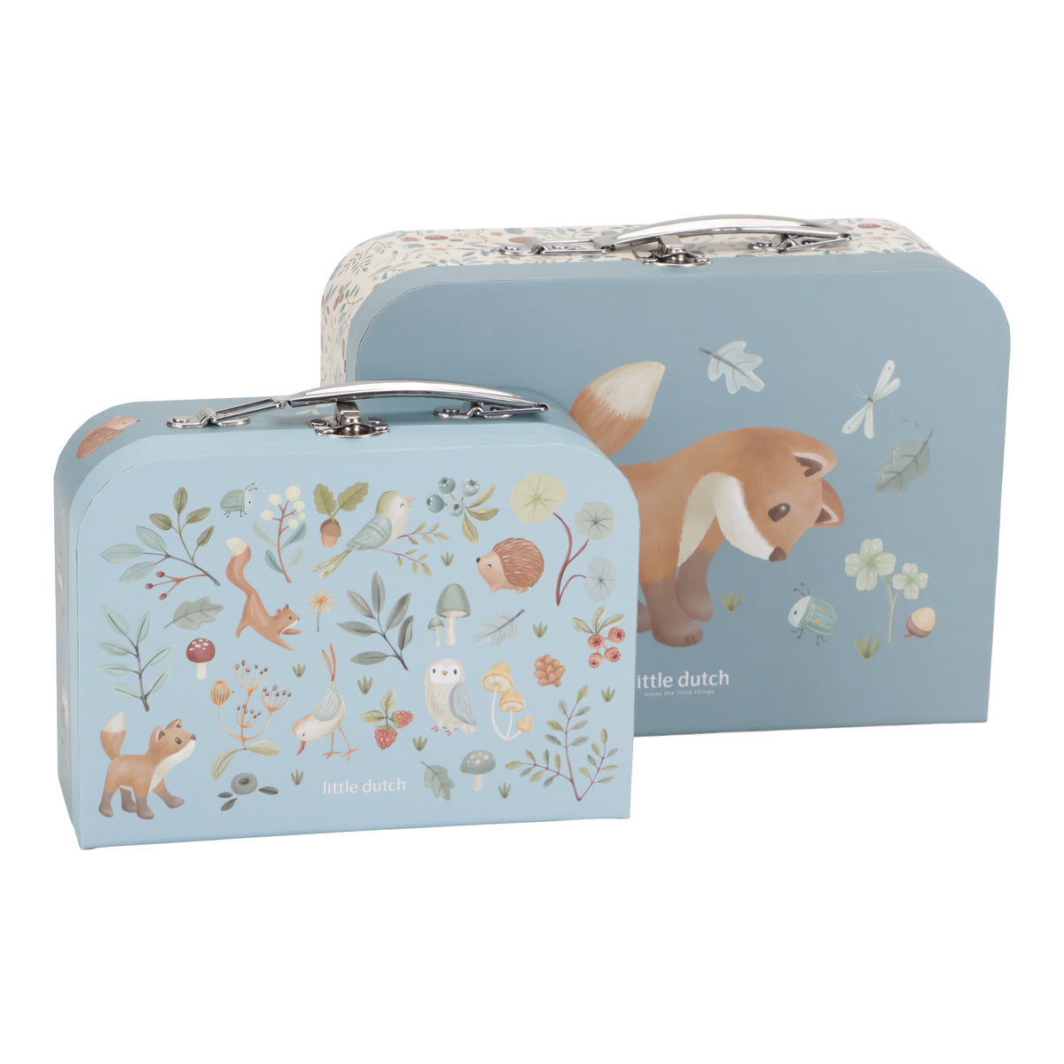 * Little Dutch Kofferset Forest Friends | Blauw