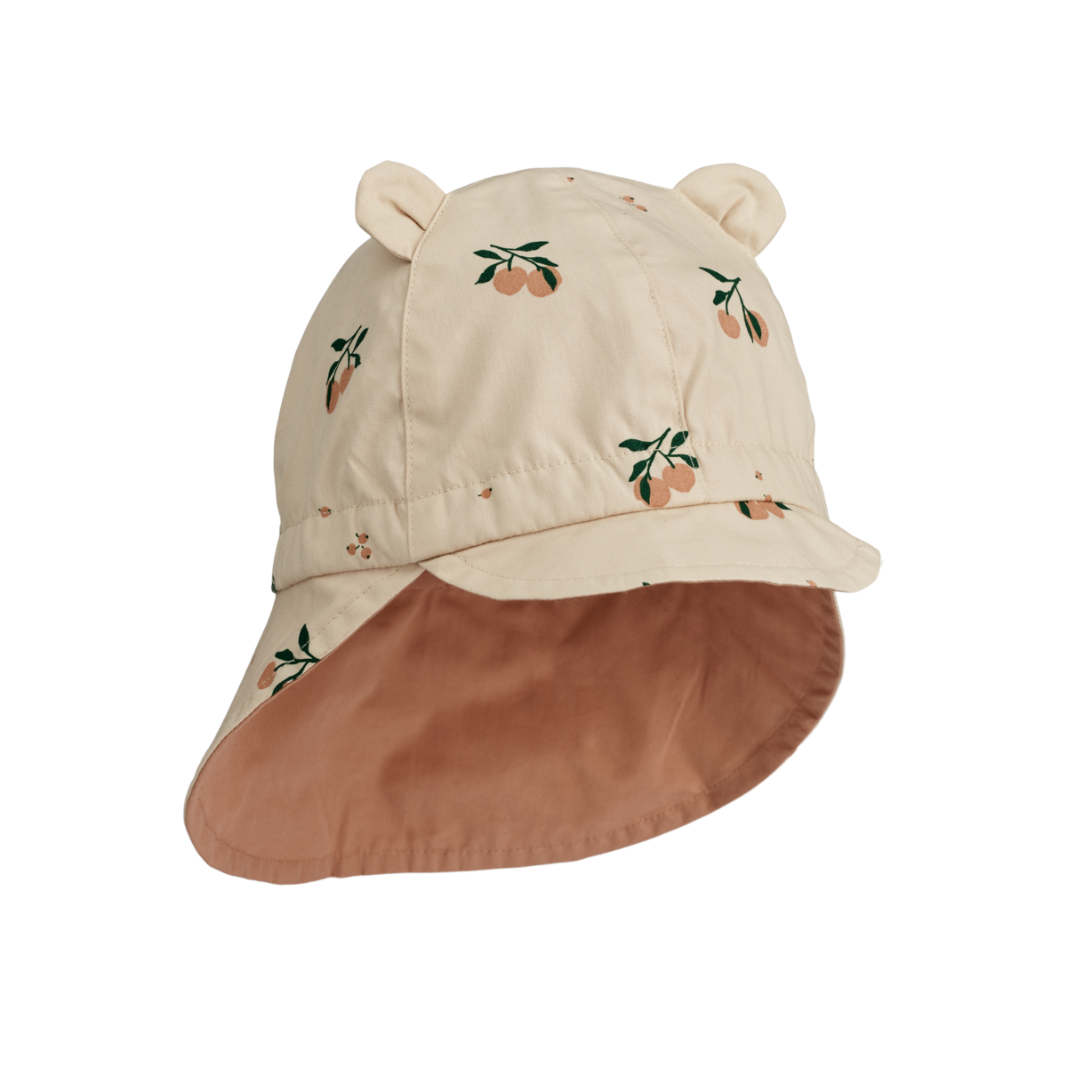 * Liewood Omkeerbaar Zonnehoedje Met Oortjes | Peach Seashell / Pale Tuscany